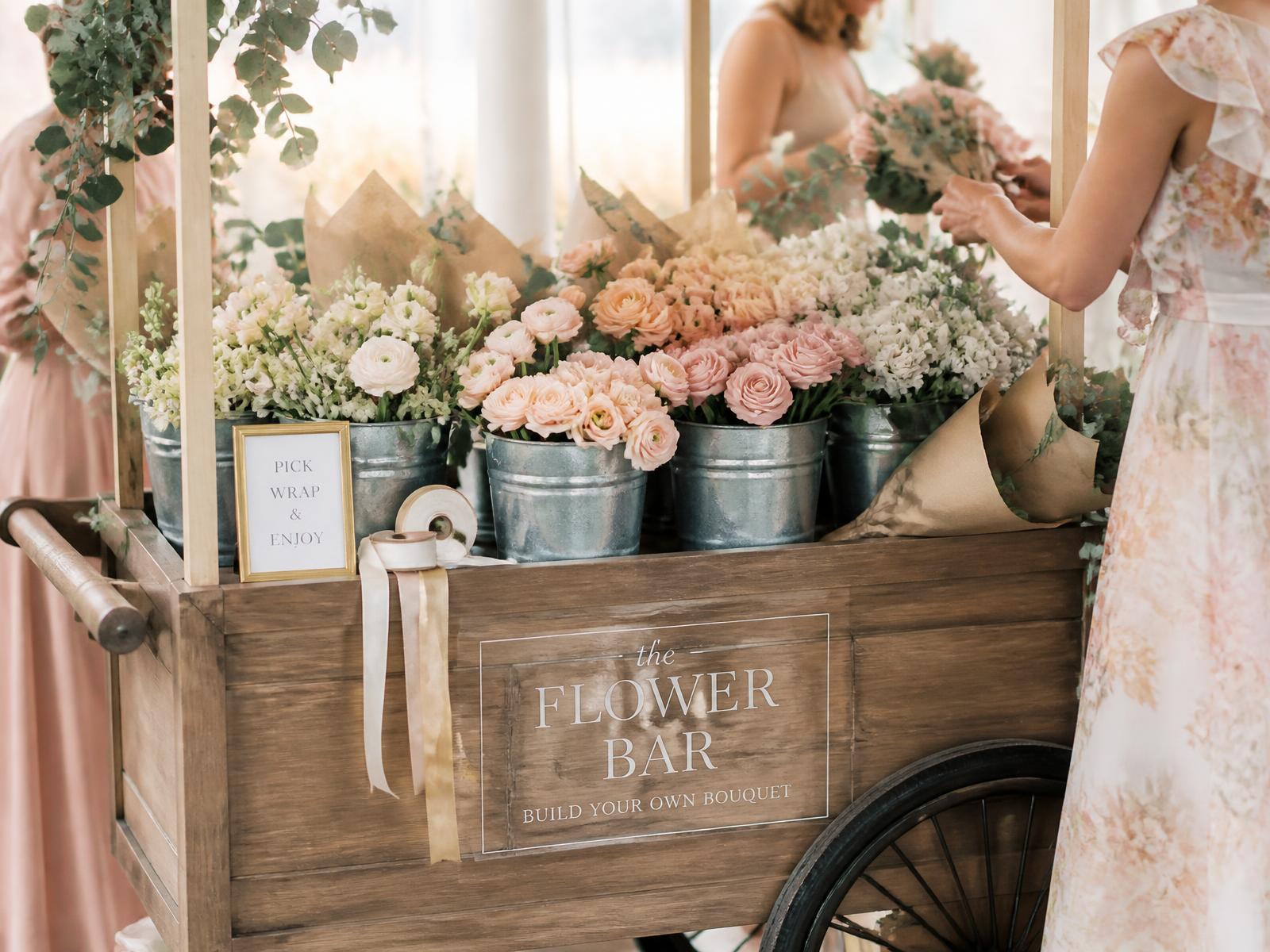Mobile Flower Bar Cart — event rental